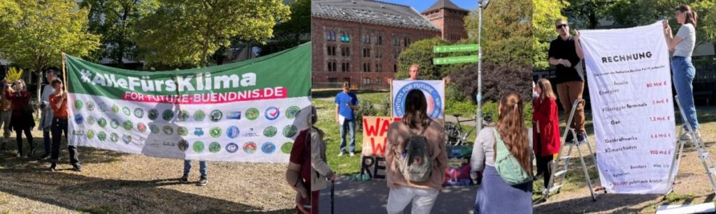 S4F und Demonstranten in Mainz